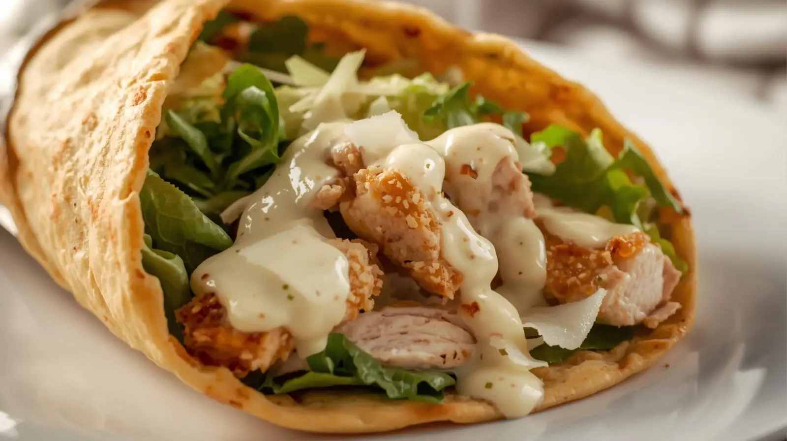 Creamy Grilled Chicken Caesar Wrap