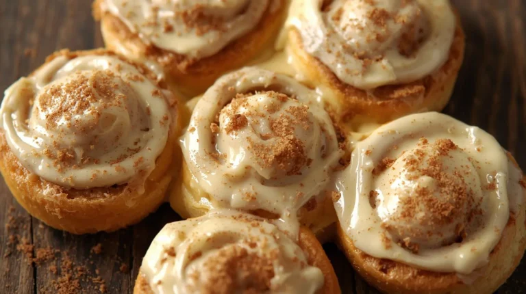 Peach Cheesecake Cinnamon Rolls