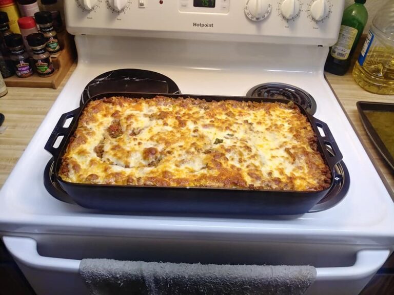 Giant Lasagna Recipe for a Crowd (Fish Pan Lasagna)