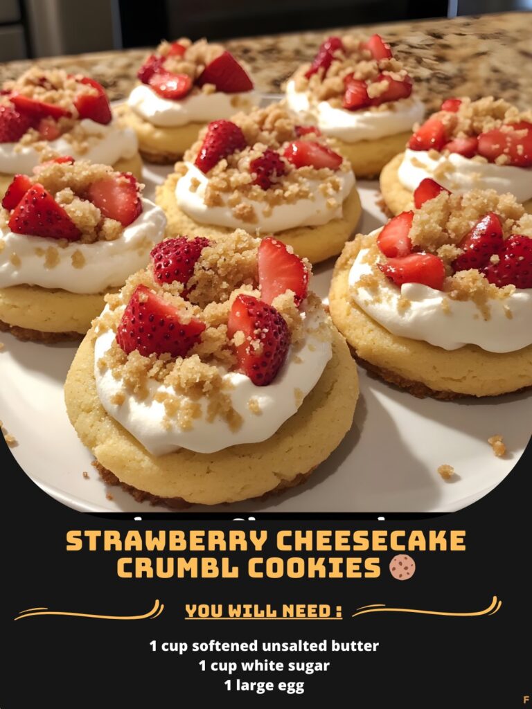 Strawberry Cheesecake Crumbl Cookies